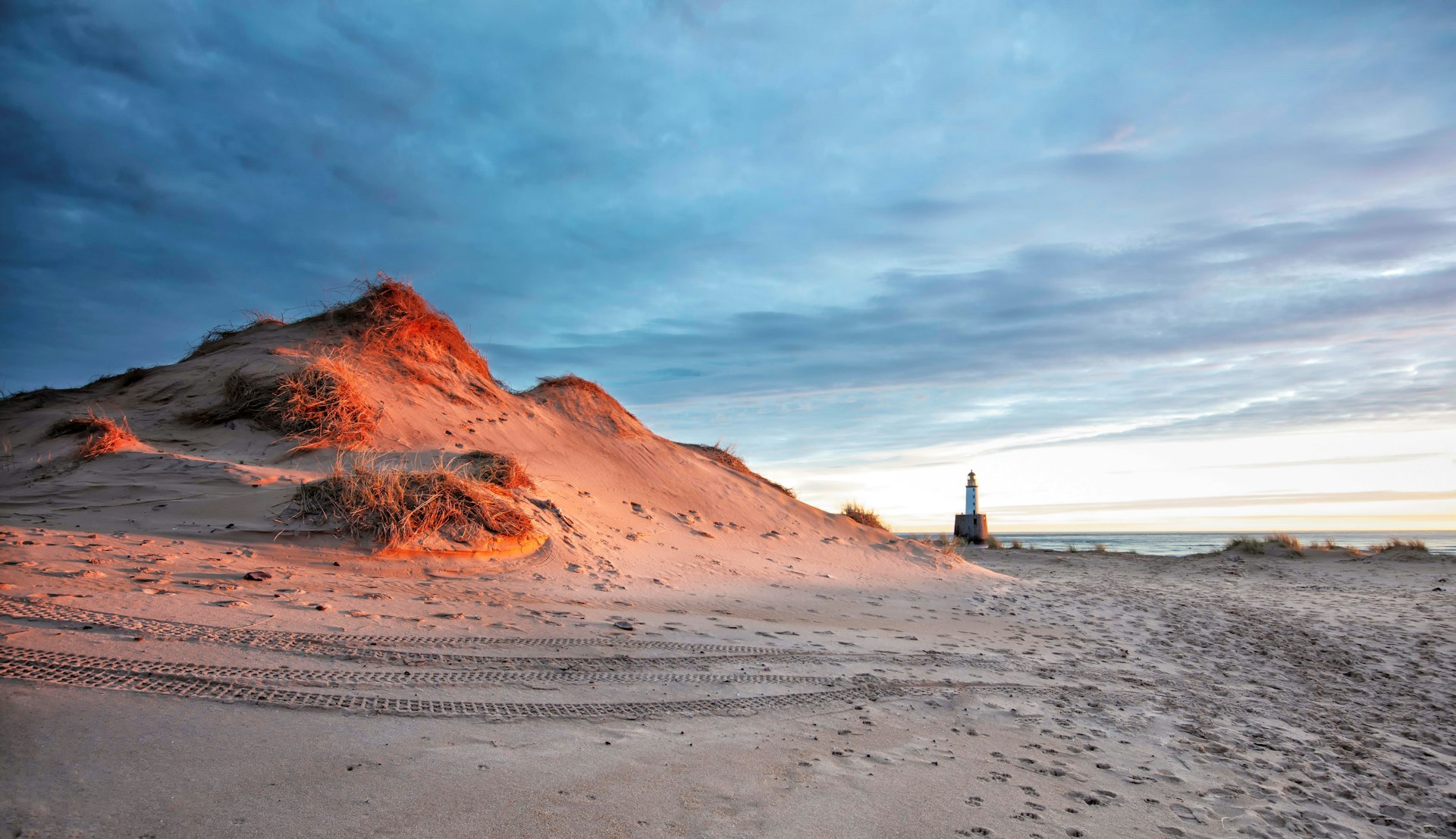 Sand dunes and grasses at Rattray Head on the Aberdeenshire coast