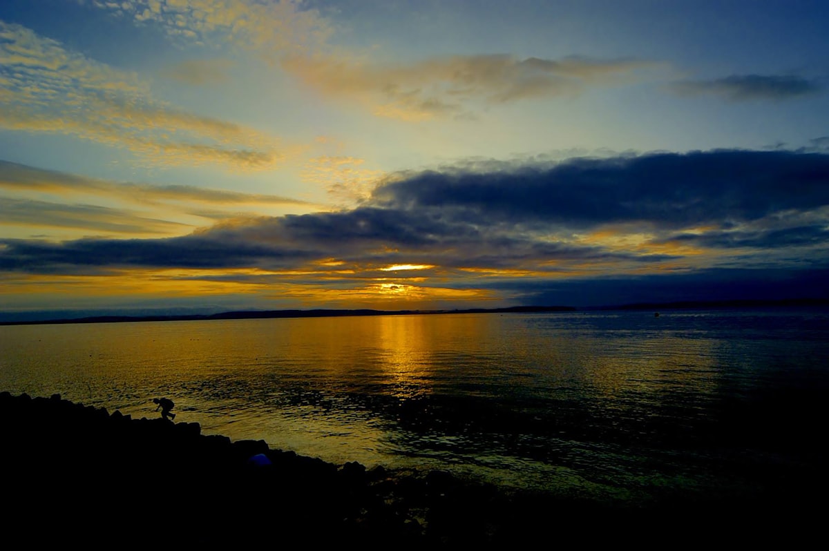 Golden sunset over the North Sea